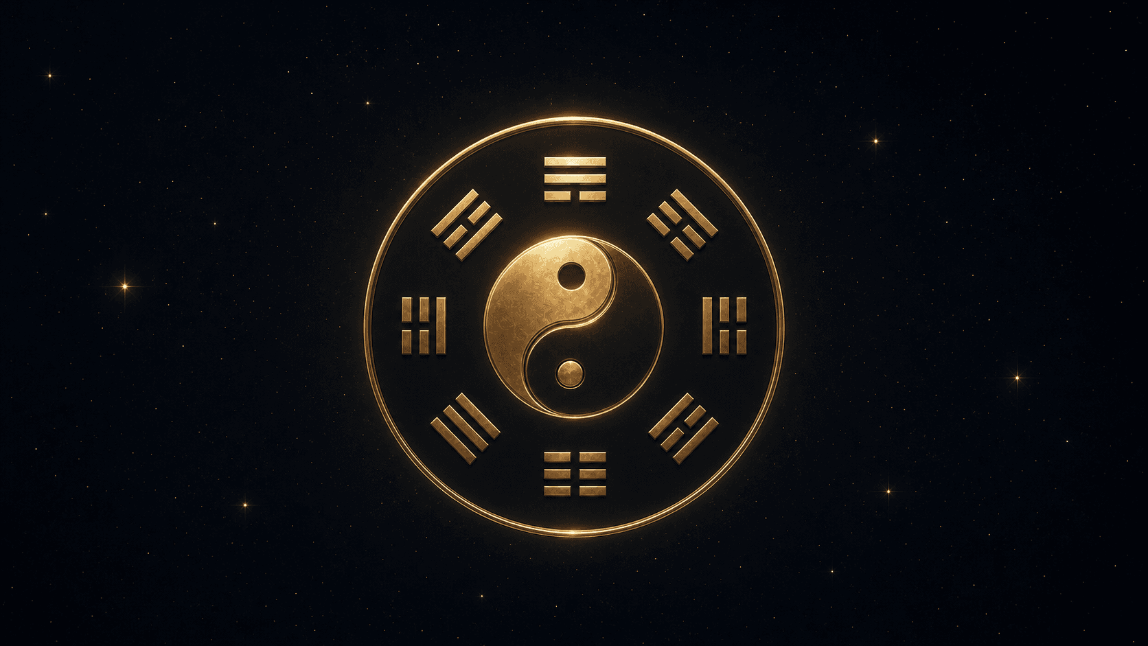星空中的金属太极八卦